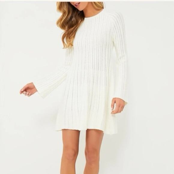 New Tuckernuck POMANDER PLACE Ivory Adi Knit Dress medium - Picture 2 of 7